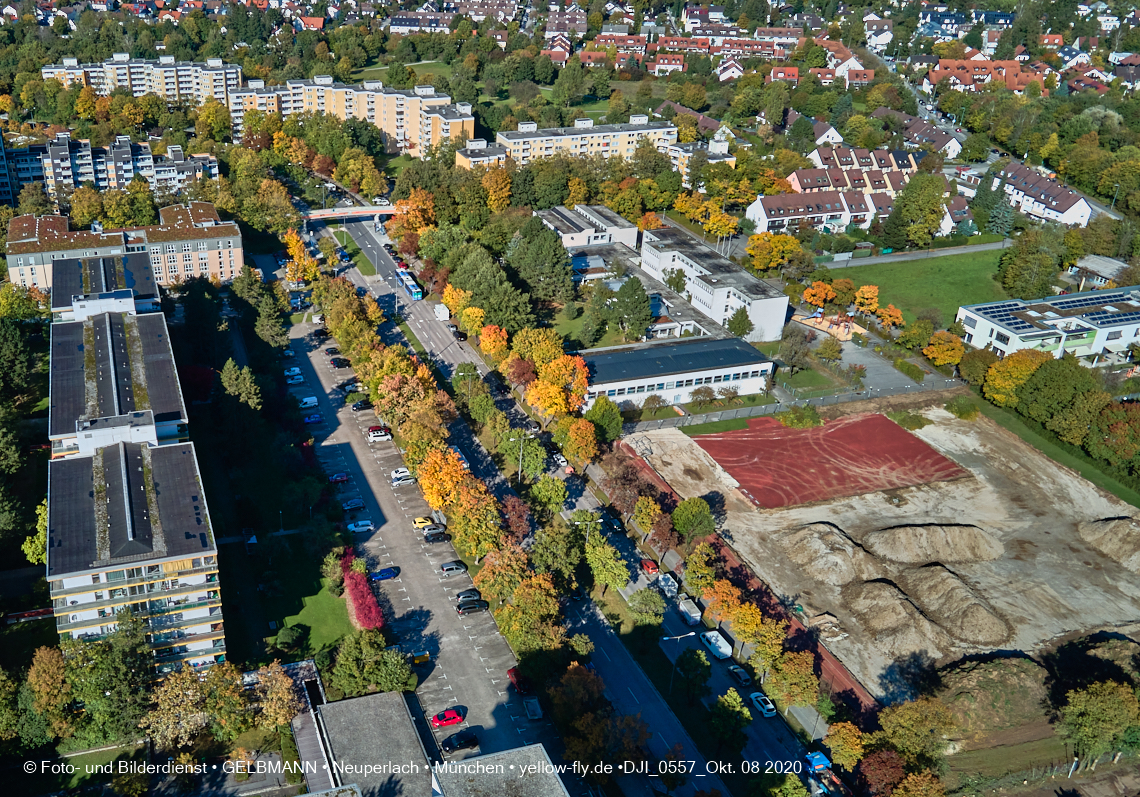 08.10.2020 - Baustelle zur Grundschule am Karl-Marx-Ring in Neuperlach